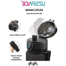 Cekar Store 800ML -Yeni Ebat-Boy 25 Cm-Tritan Su Matarası Bpa Koku Sızdırma Yok (Ff Siyah)