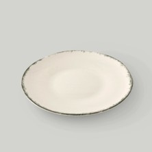 Linens Natura Porselen 23 cm Pasta Tabağı Ekru-Antrasit