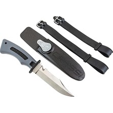 Cekar Store Cressi Norge Bıçak Kılıf ve Bağlantı Aparatları ile Tam Takım Halinde Bıçak Siyah 228 mm