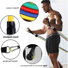 Cekar Store Slipt Fesyonel Direnç Lastiği Seti Latex  Kalite Fitness Kondisyon Egzersiz Direnç Lastik L Renkli