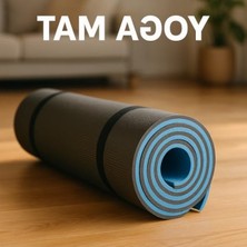 Cekar Store Slipt 16 mm Pilates Nderi - 180X60 cm Kalın Yo ve Egzersiz Matı, Kaymaz ve Yumuşak Yüzey, Taşınabilir ve Dayanıklı Spor Matı, Mavi