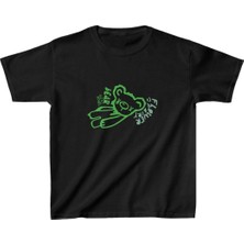 Asmedo Unisex Çocuk Baskılı T-Shirt - Siyah