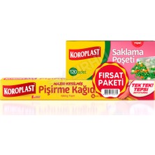 2 Adet Koroplast Pişirme Kağıdı 16'lı Saklama Poşeti 120'LI (Fırsat Pak.)