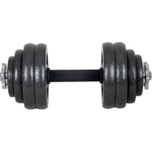 Cekar Store York Fitness Dambıl Seti, 30 , Taşıma Çantalı, Döküm Plakalar, 2 Adet 34 cm Krom Bar, Siyah Renk