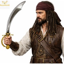 Nacario Mey Ithalat® Parlak Metal Görünümlü Plastik Korsan Kılıcı 45 cm