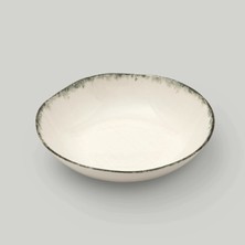 Linens Natura Porselen 20 cm Çukur Tabak Ekru-Antrasit