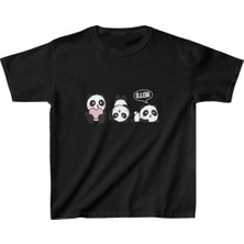 Asmedo Unisex Çocuk Baskılı T-Shirt - Siyah