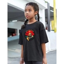 Asmedo Çocuk Unisex Baskılı T-Shirt - Siyah