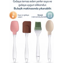 Evolis Kitchen 4 Adet Isıya Dayanıklı Yanmaz Yapışmaz Renkli Spatula Seti