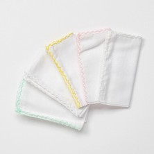 Nacario Mey Ithalat®   AC24447 Basic 5'li Bebek Ağız Mendili 25X25 cm Pink