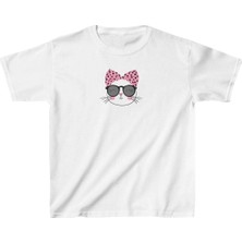 Asmedo Unisex Çocuk Baskılı T-Shirt - Beyaz