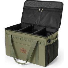 Cekar Store Haegs Araba Bagaj Organizer Çanta, Çok Amaçlı Termal Çanta, Araç Içi Alet Eşya Düzenleyici, Piknik ve Kamp Çantası Taktiksel Sağlam, Yalıtımlı Soğutucu Yemek Taşıma Çantası, 45 Lt, Yeşil