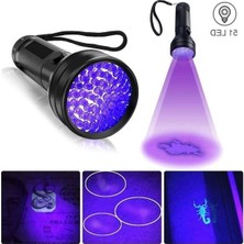 Cekar Store Tarez Ultraviyole Fener, Mor Işık Uv El Feneri 51 Led, 395 Nm Uv El Feneri          [ A+]