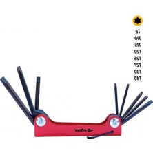 Cekar Store Çakı Alyan Seti, 8 Parça, Katlanabilir Anahtarlık Tipi, Isıl Işlem Görmüş, Krom Vanadyum Çelik, Korozyon Dirençli, Ergonok, Kompakt ve Şık, Fonksiyonel El Aleti (Torx)