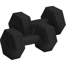 Cekar Store 5  x 2 Adet Siyah Plastik Dambıl Ağırlık Seti - Evde Egzersiz Için Ideal