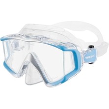 Cekar Store Cressi Liberty Triside Spe Dalış Maskesi, Clear/blue/silver