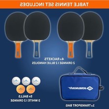 Cekar Store Donic- Masa Tenisi Seti, Hobi, 4 Oyuncu Için (4 Raket, 5 Top, Taşıma Çantası, Iyi Eğlence Kalitesi), 788603