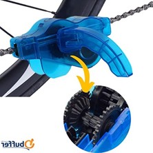 Cekar Store Buffer® Bisiklet Zincir Dişlisi Koruyucu, Pas Sökücü ve Tezleme Fırçası Aparatı Bakım Seti 4 Parça