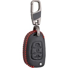 Cekar Store Deri Anahtar Kılıfı (Hyundai I20, I30, I35, IX20, IX35 ile Uyumlu)