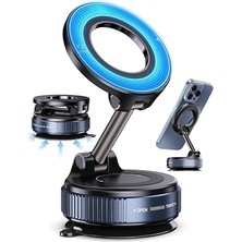 Cekar Store Magnetpro Araç Telefon Tutucu Magsafe Vakumlu | 360° Dönebilir, Mükemmel Tutunma, Ultra Güçlü Vantuz N52 Çift Mıknatıs, Magsafe iPhone Android Uyumlu, Araç, Ofis, Spor Salonu Için