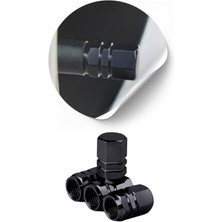 Cekar Store Aluminyum Sibop Kapağı Dörtlü Set Jet Siyah