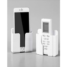 Cekar Store Duvara Monte Edilen Telefon ve Kumanda Standı Plastik Organizer