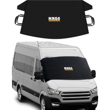 Cekar Store Haegs Buz ve Kar Önleyici Araç Ön Cam Örtüsü Brandası | Ağır Hizmet Tipi 600D Oxford Kumaş | Arabalar, Suv`lar, Kamyonetler Için Oto Ön Cam Koruyucu Güneşlik | Don Örtüsü (198X114CM) Xxl - Siyah