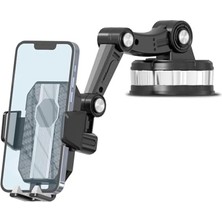 Cekar Store Kingma 360° Dönebilen Vakumlu Torpido ve Cam Için Araç Içi Telefon Tutucu