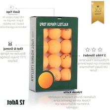 Cekar Store 3 Yıldız Masa Tenisi Pin Topu +40 Zlı Yapı Sekme Rantili Fesyonel Pingpong Top 12 Adet