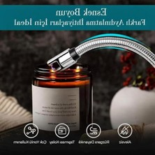 Cekar Store Type-C Şarjlı Elektronik, Mum Yakma Beli Ateşleyici – 360° Esnek Boyun, Rüzr Geçirmez, Göstergeli
