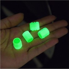 Cekar Store Glow-In-The-Dark Sibop Kapağı, 4'lü Set, Yeşil, 12MM x 16MM, Tüm Araçlar Için Uyumlu