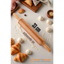 Senka Hsnet Ahşap Merdane Hamur Açma Merdanesi - 33 cm Küçük Mutfak Merdanesi