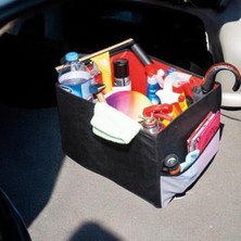 Cekar Store Orret Home 37X30X24 cm Araç Bagaj Düzenleme Organizeri | Cırtlı Bölmeli, Kaydırmaz Tabanlı, Katlanabilir Bagaj Düzenleyici