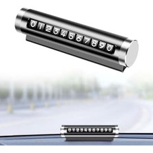 Cekar Store Alüminyum Kasa Siyah Renk Çevirmeli Araç Içi Telefon Numaratörü Park Oto Numaratörü