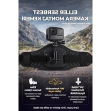 Cekar Store Aksiyon Kamera Bel Kemeri, Extreme Sporlar,bisiklet,gezi,vlog,şehir Içi, 1/4” Vida, 180° Ayarlanabilir Gövde, Sabit Pov Çekim, Siyah