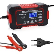 Cekar Store Rj Tianye 12V 6A Araba Motosiklet Kurşun Asit Akü Şarj Cihazı Auto Islak Kuru Jel Onarım LED Ekran