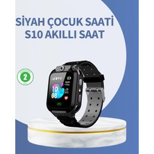 Pileli Store S10 Siyah Akıllı Çocuk Saati Anlık Konum Takibi ve Rota Geçmişi