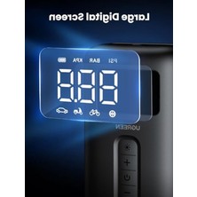 Cekar Store Ugreen Taşınabilir Hava Kompresörü 【2024 Yükseltme Uzun Pil Ömrü】dijital Lastik Basıncı Algılama LED Işıklı Hava Pompası Lastik Şişirme Cihazı (Max 150 Psı) Otomobil, Bisiklet, Top Vb. Için Otomatik
