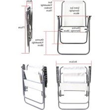 Cekar Store Litea 2 Adet Kamp Sandalyesi Katlanır Piknik Sandalye ve Bardaklık Gri + Katlanır Mdf Masa Gri Tek Ebat, MNV_LITEA_2_MDF