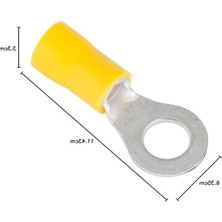 Cekar Store 10-107 Terminal Halkası, 12-10 Awg, Saplama Sz 12-1/4, Sarı (50 Adet)