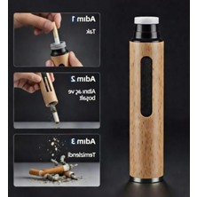 Cekar Store 2’li Kayın Ağacı Lüks Sigara Tutucu Küllük – Arabada, Ofiste, Evde Kullanım Için Şık ve Dayanıklı Ahşap Tasarım, Masa Üstü Pratik Küllük Seti