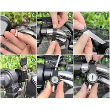 Cekar Store Motosiklet, Bisiklet, Scooter Için Kask Kilidi, Motosiklet Aksesuarları, Çok Amaçlı 22-26 mm Gidon Kask Kilidi