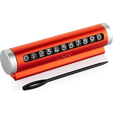 Cekar Store Livx Alüminyum Kasa Çevirmeli Araç Içi Park Telefon Numaratör Park Numarası Parkmatik Araç Torpido Üstü Parktel Telefon Yazısı Kırmızı Onbnl