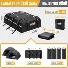 Cekar Store Haegs Araç Üstü Bagaj Çantası, Port Bagaj, Araç Üstü Tavan Çantası, Ağır Hizmet Tipi, Su Geçirmez, Tüm Araç Tavanları Için (Üst Rafı, Çıtası Olan Veya Olmayan) 570L (130 x 102 x 43CM) Siyah - Gri