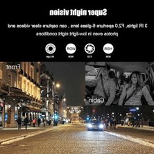 Cekar Store 3 Kameralı /1080P Ultra Kaliteli/wifi Özellikli/g-Sensör/gece Görüş/araç Içi Araç Kamerası