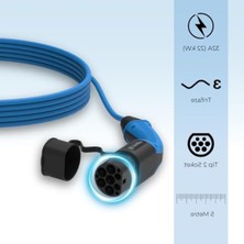 Cekar Store 22 Kw Tip 2 Ac Elektrikli Araç Şarj Kablosu 5 Metre