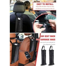 Cekar Store Araç Içi Çöp Torbası/oto Kovası Aksesuar 1 Adet Yıkanabilir Ayarlanabilir Her Araca Uygun