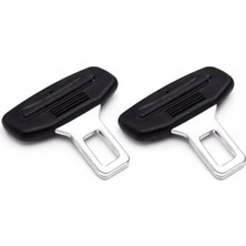 Cekar Store Evrensel Metal Emniyet Kemeri Tokası, Tüm Araçlara Uyumlu, Siyah, 2 Adet