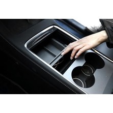 Cekar Store Tesla Model Y ile Uyumlu Orta Konsol Saklama Kabı Kutusu Düzenleyecisi V1