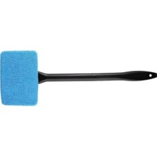 Cekar Store Mikrofiber Bezli Araç Cam Temizleme Fırçası, 34 cm Uzun Saplı, 12.5x8.5 cm Temizlik Yüzeyi, Mavi